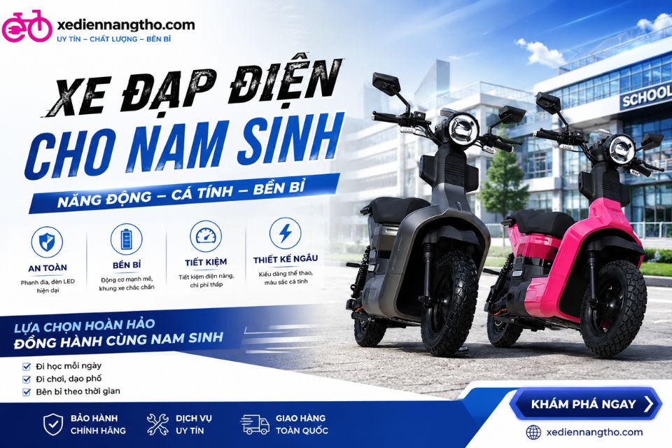 Xe đạp điện cho nam sinh - Xịn sò, tiện lợi, chuẩn bài đi học mỗi ngày ‍♂️⚡