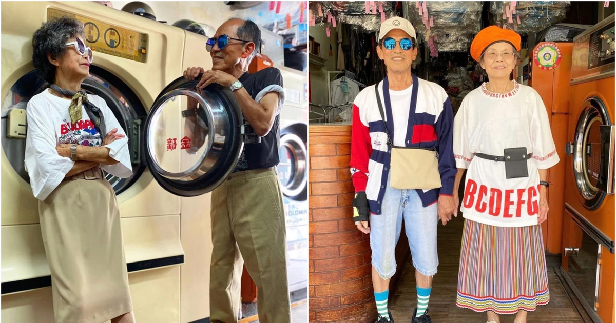 Cặp vợ chồng U80 "xịn sò" quá đi: Phối đồ cũ cũng chanh sả không thua ai!