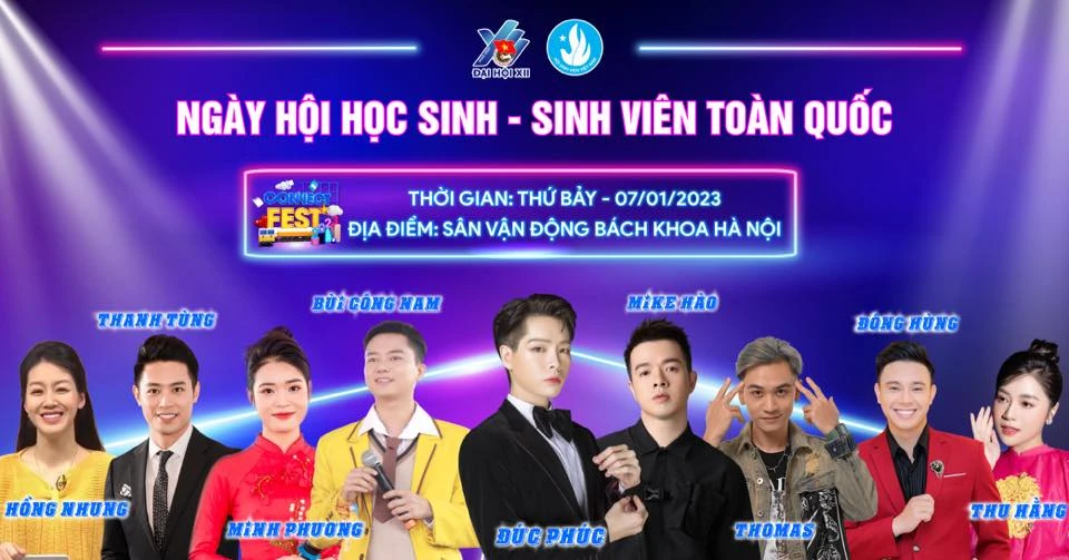 Đại nhạc hội Connect Fest 2023: Đức Phúc, Bùi Công Nam cùng dàn sao hot đổ bộ, sẵn sàng "quẩy tung" cùng sinh viên