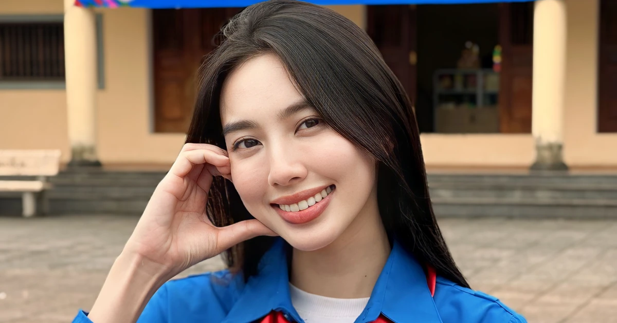 Hoa hậu Thùy Tiên diện áo Đoàn cực xinh, đi nghiệm thu khu vui chơi tại Thanh Hóa, Nghệ An, Hà Tĩnh