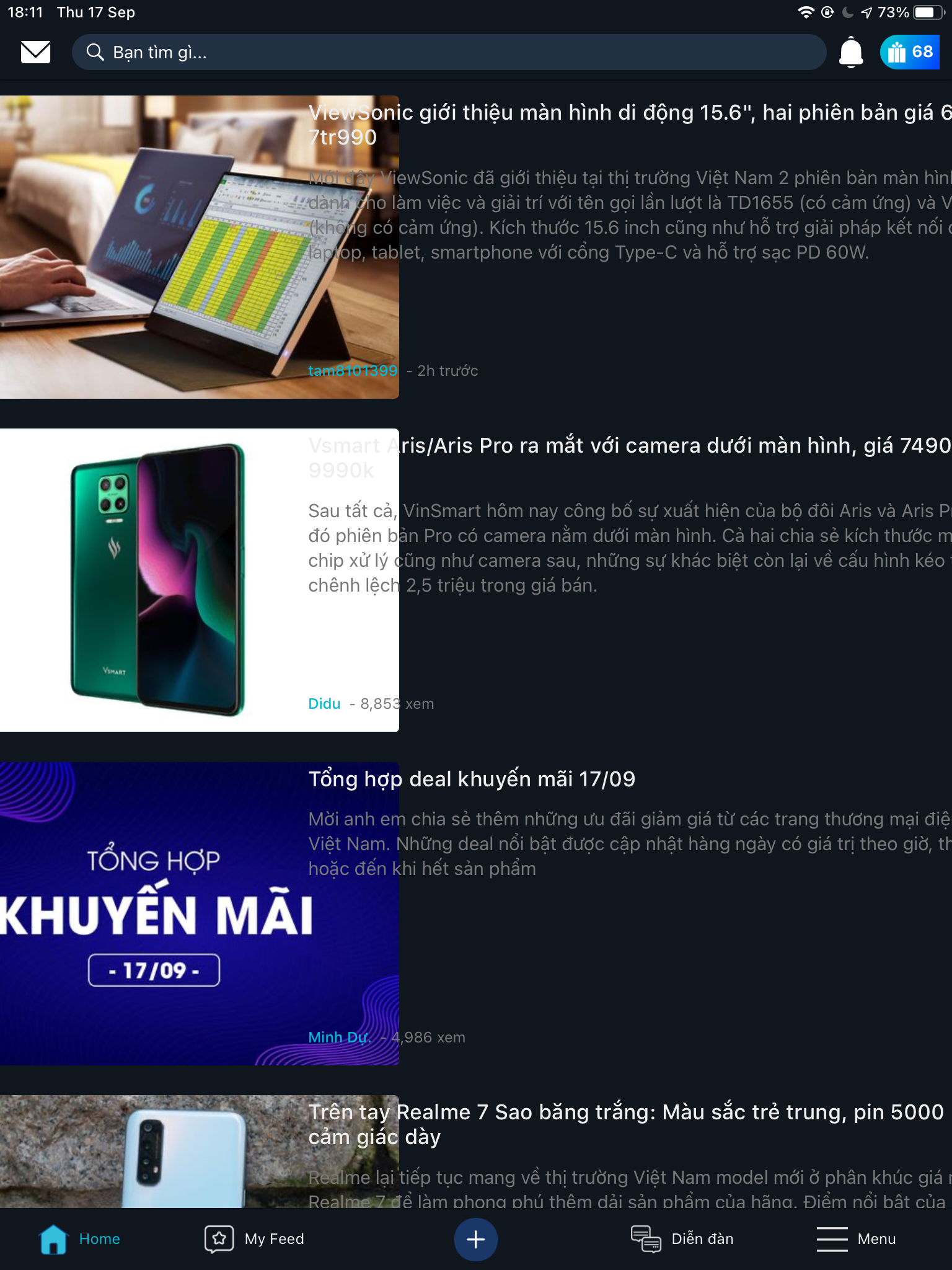 App Tinhte trên iPad (iPadOS 14) bị lỗi chữ đè lên hình - Hơi bựa nhỉ?