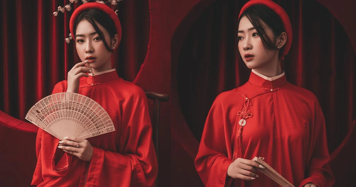 Nữ sinh Ngoại ngữ Đà Nẵng rạng rỡ diện cổ phục Việt đón Tết, visual đỉnh của chóp