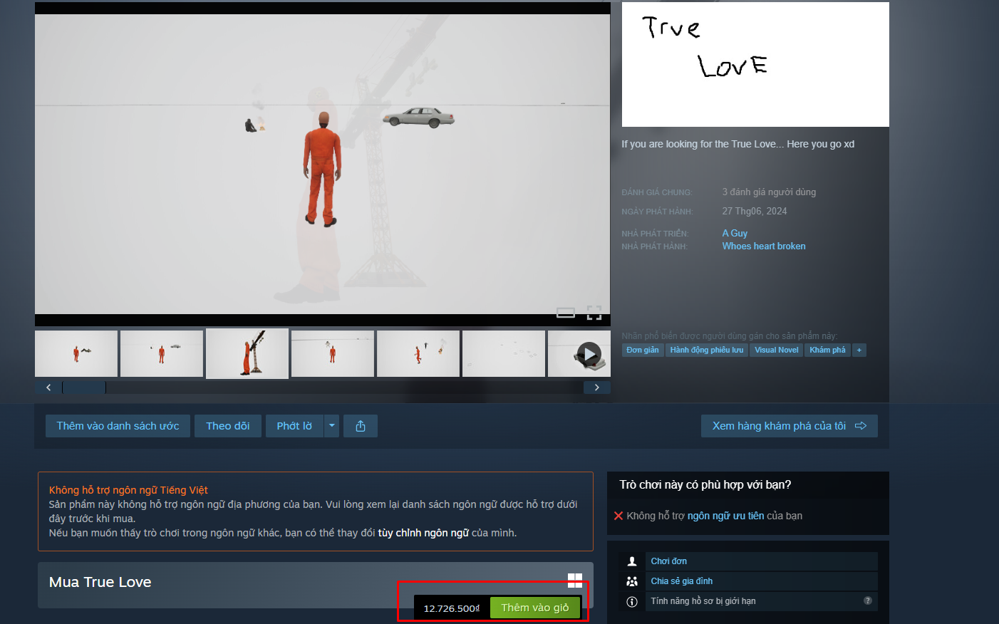 Game Steam giá 1 tỷ đồng gây sốc: Nội dung trống rỗng nhưng vẫn có người mua?