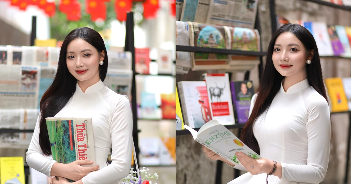 Nữ sinh Đại học Huế check-in cùng áo dài trắng, vibe yêu nước tràn đầy mừng Quốc khánh 2/9