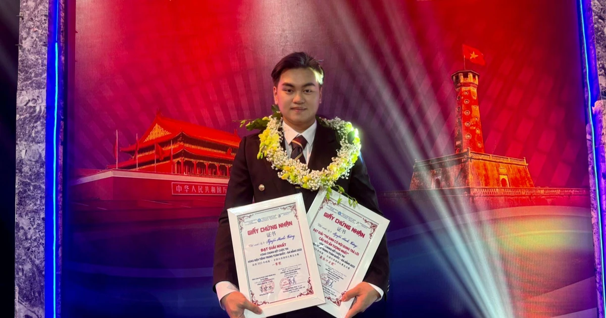 Gặp gỡ nam sinh Ngoại thương ẵm trọn giải quán quân Hùng biện tiếng Trung toàn quốc 2023