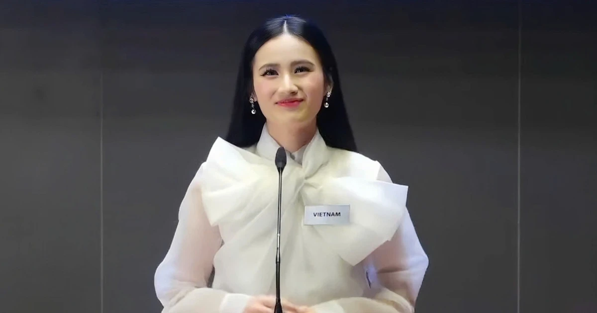 Ý Nhi bùng nổ tại Miss World 2025: Thuyết trình dự án nhân ái không cần nhìn tài liệu, fan quốc tế khen nức nở ✨