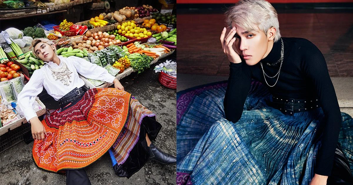 Chàng mẫu 2K1 gây sốt với outfit "lai tạp" cực chất giữa thời trang hiện đại và trang phục dân tộc