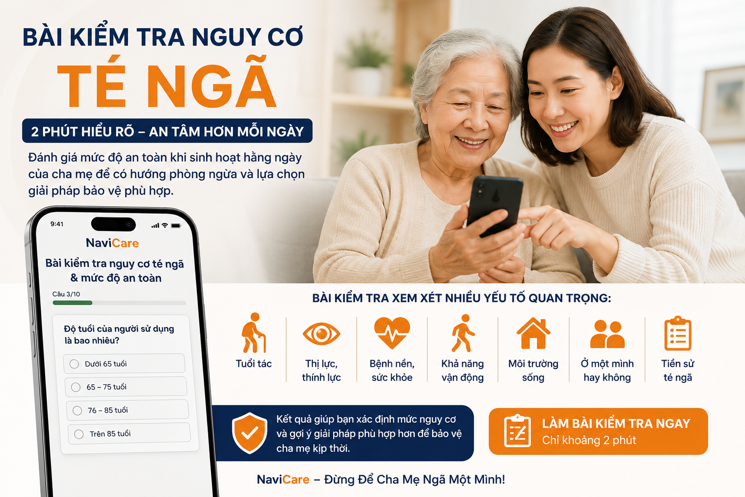Cha mẹ có nguy cơ té ngã cao hơn mình nghĩ không?