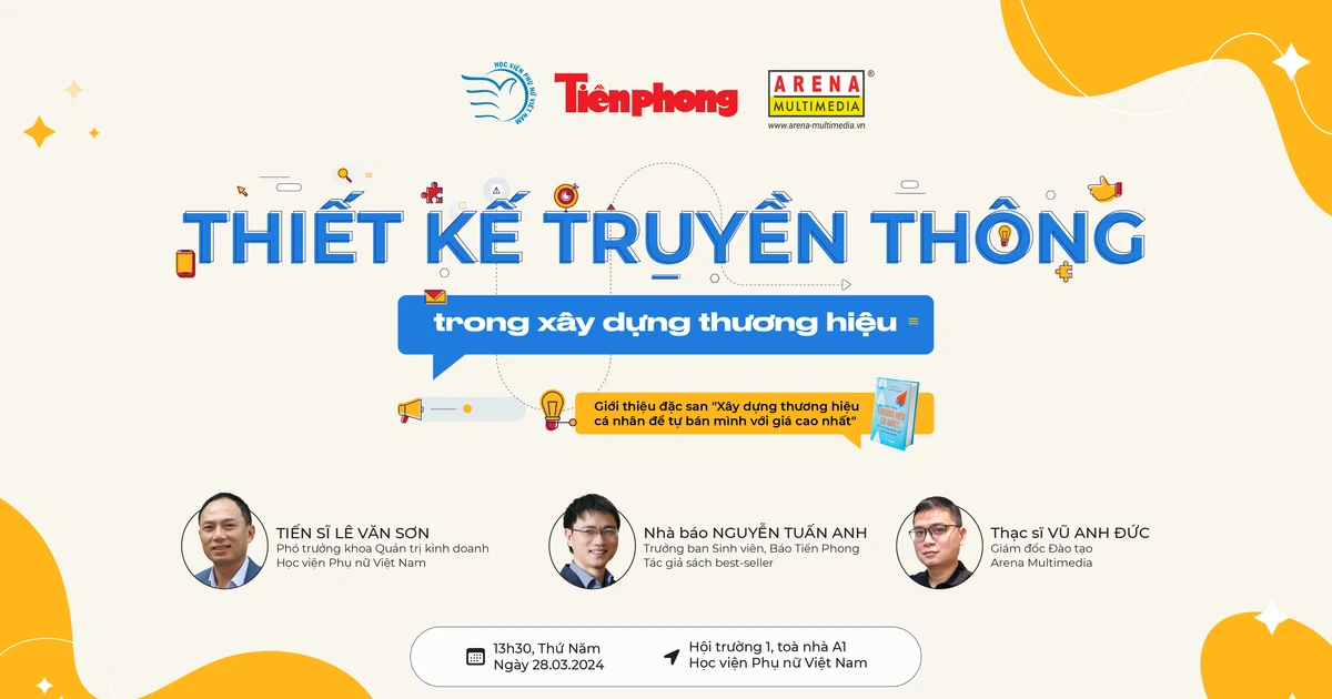 Chuỗi chương trình "Thiết kế truyền thông trong xây dựng thương hiệu" cập bến Học viện Phụ nữ Việt Nam rồi nè!