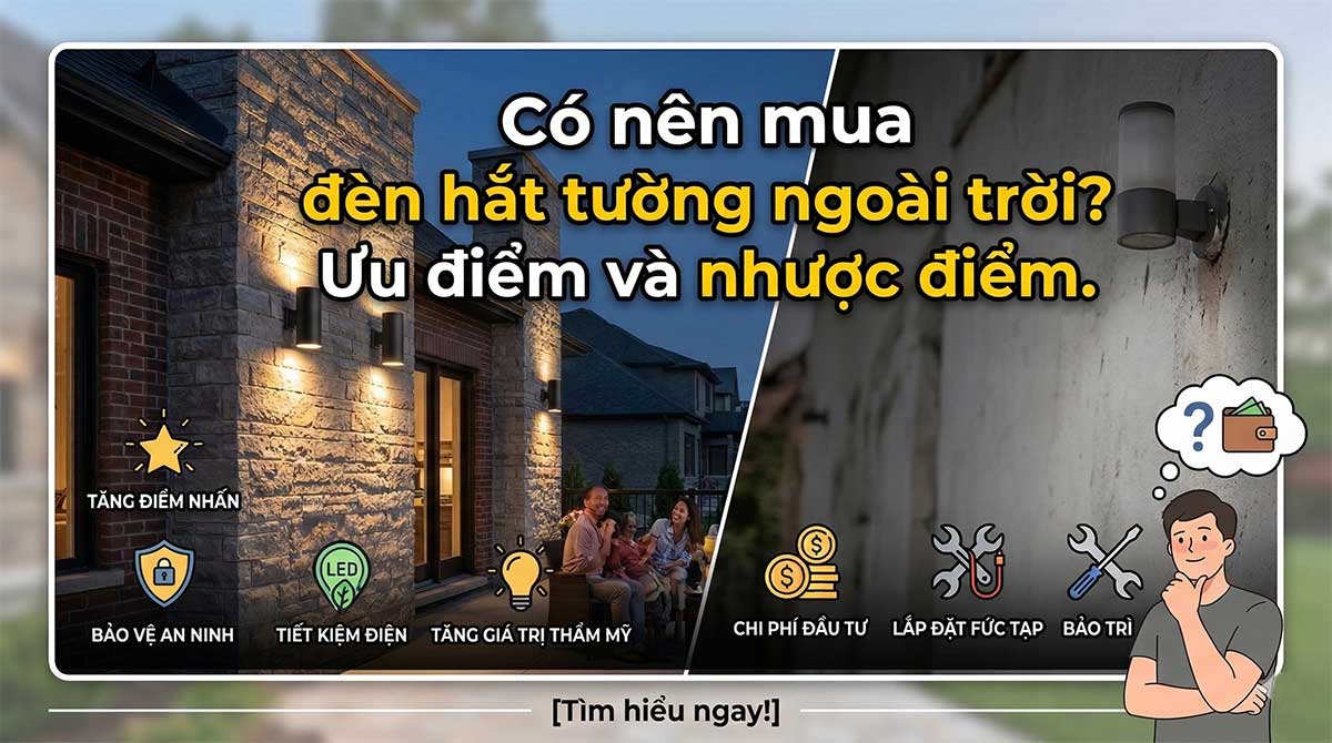 Đèn hắt tường ngoài trời có nên mua không? Ưu nhược điểm bóc trần luôn nè! ✨