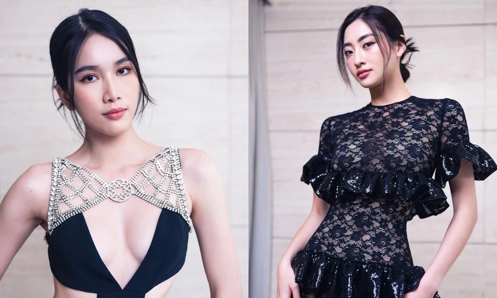 Lương Thùy Linh và Phương Anh đọ dáng cực gắt với thiết kế xuyên thấu của Elie Saab