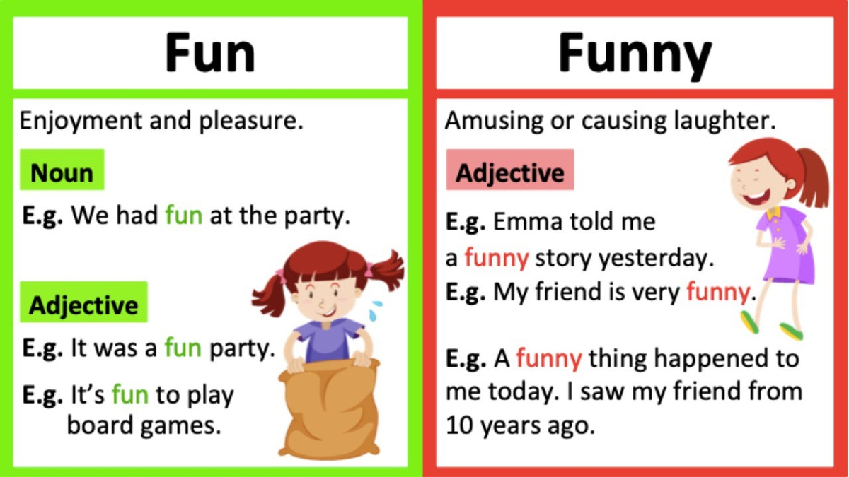 Fun vs Funny - Đừng nhầm nha các bạn ơi!