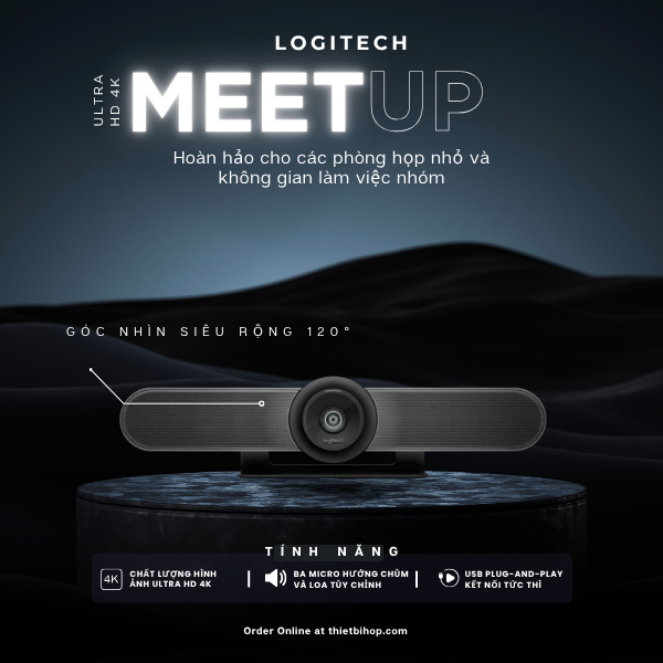 Logitech Meetup - Chiếc camera họp online chuẩn xịn cho team nhỏ xinh ✨