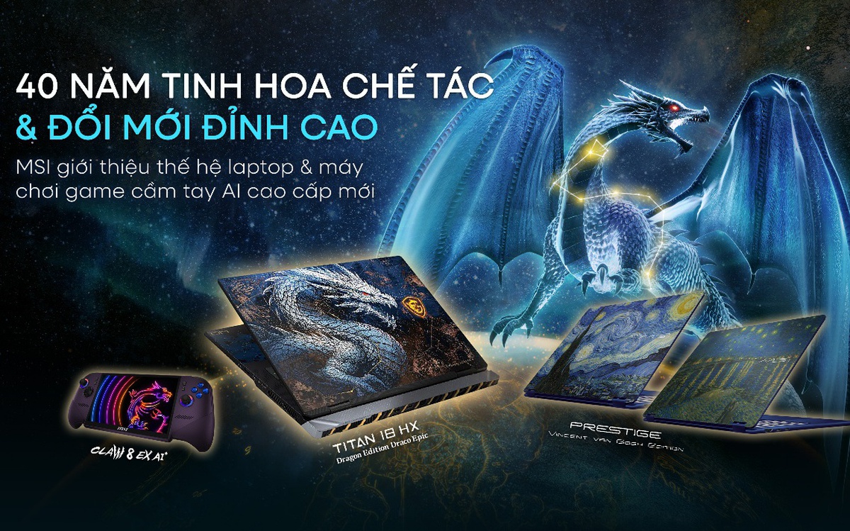 MSI thả bom tại COMPUTEX 2026: Máy chơi game cầm tay AI+ và loạt laptop giới hạn kỷ niệm 40 năm cực xịn
