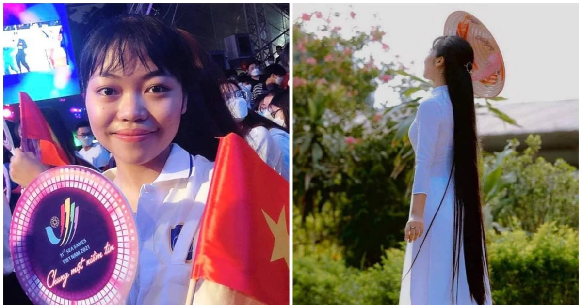Nữ sinh Thái Nguyên với mái tóc dài cực đỉnh trở thành tình nguyện viên SEA Games 31