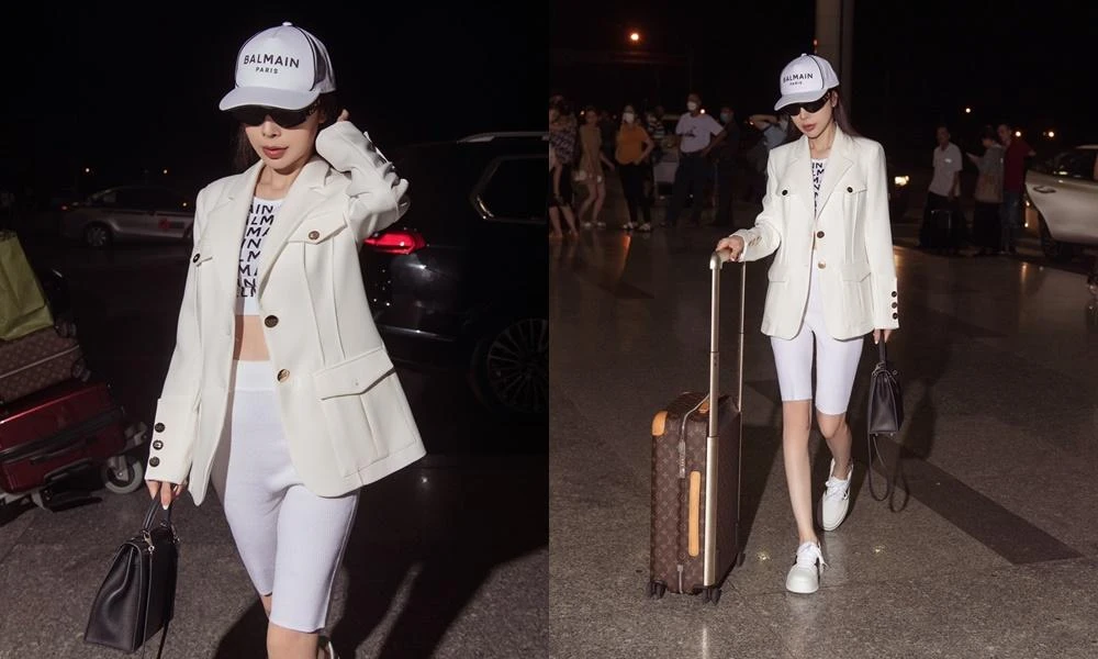 Chị đẹp Hoàng Dung flex đồ hiệu gần 1 tỷ ra sân bay, netizen "ngã ngửa" khi bóc giá từng món