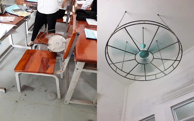 Nỗi ám ảnh kinh hoàng của mọi thế hệ học trò: Quạt trần bay xuống không báo trước!