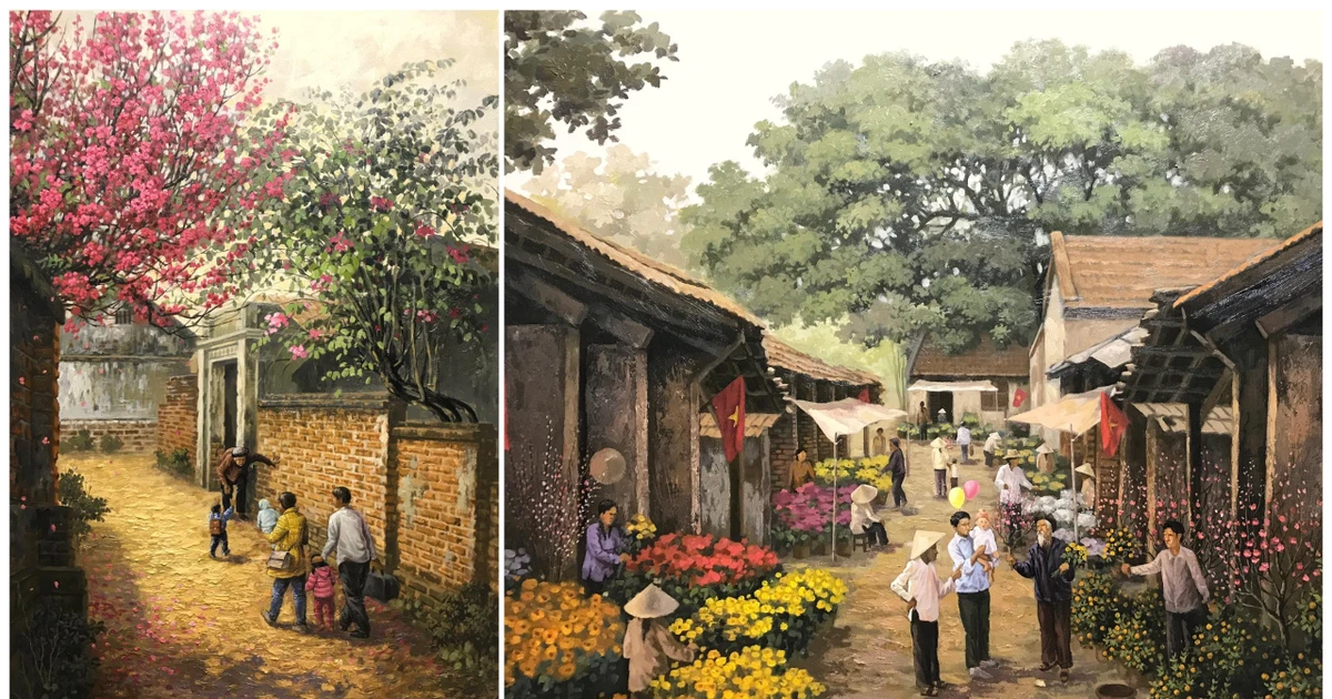 Bộ tranh 'Tết quê nhà' của họa sĩ 9X Trần Nguyên làm nao lòng những người con xa xứ