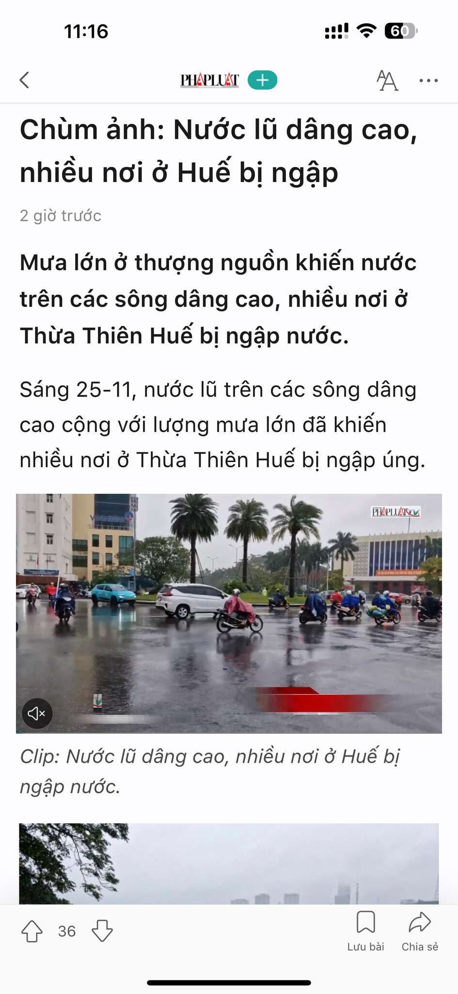 Lũ ở Huế khiến lòng người đau xót