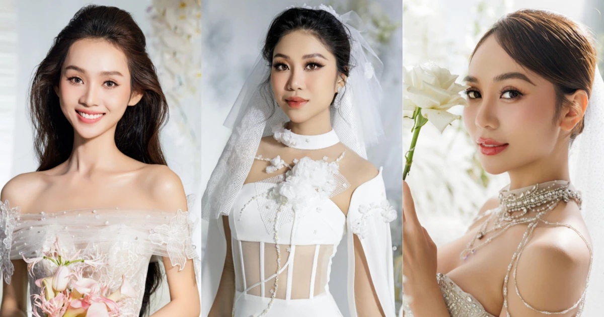 Ba nàng Hậu Việt diện váy cưới đỉnh của chóp, netizen "sốc visual" tưởng showbiz có hỷ sự?