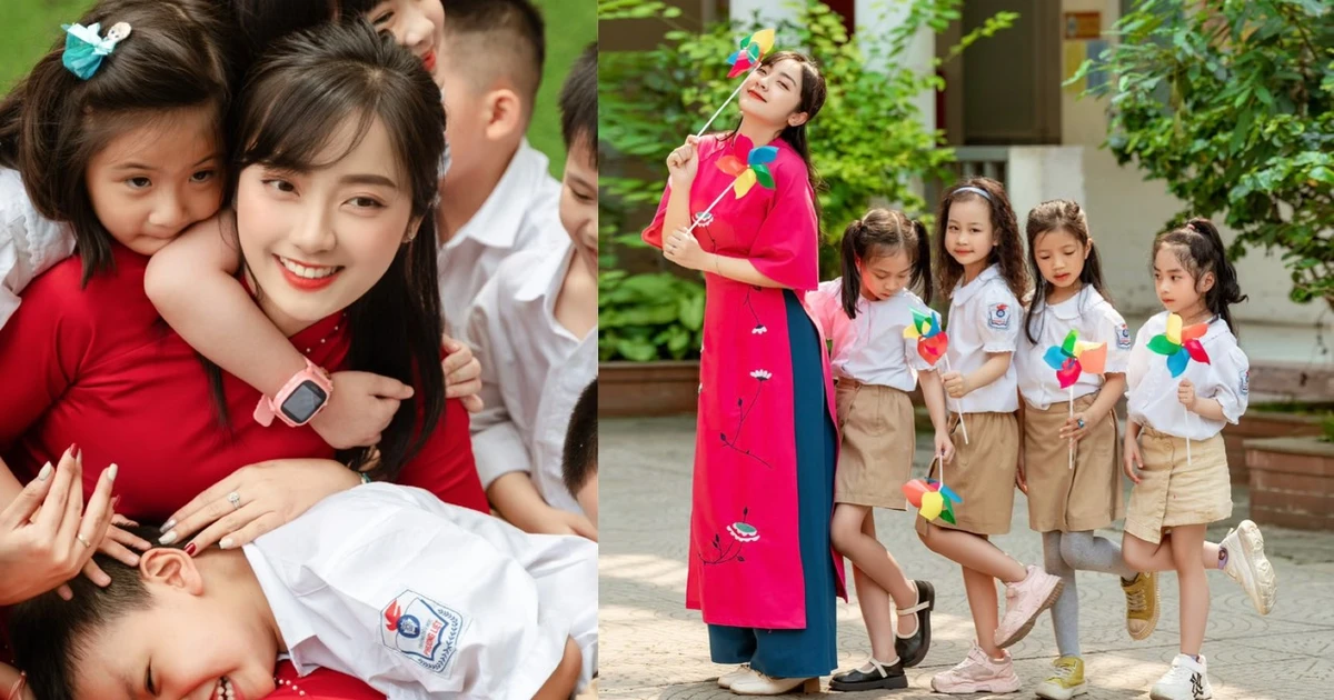 Cô giáo tiểu học xinh như hoa hậu đang viral khắp MXH, visual đỉnh thế này ai chịu nổi!