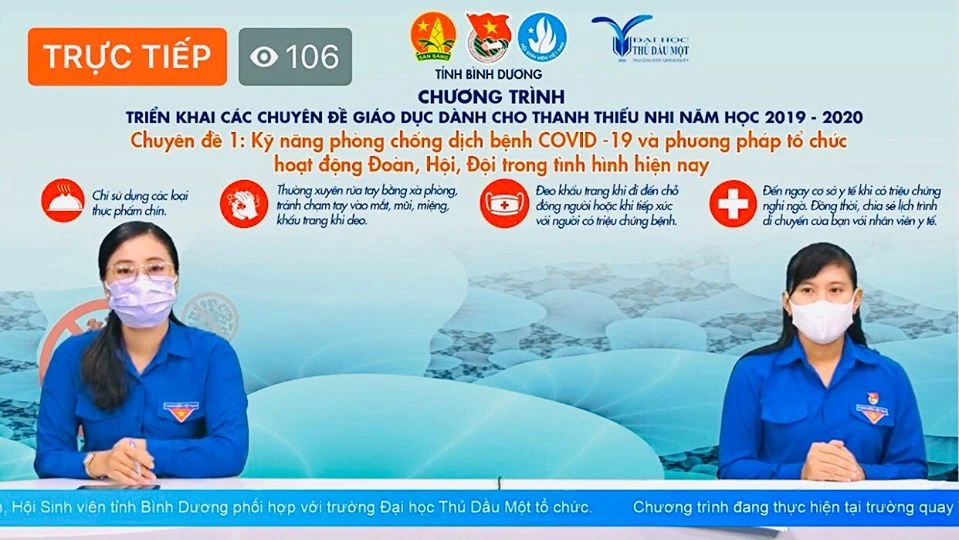 Hội Sinh viên Bình Dương livestream học kỹ năng chống dịch cực xịn ✨