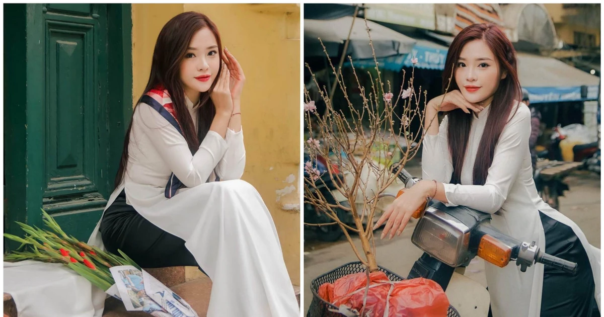 Vibe chuẩn "con gái Hà Nội xưa" giữa lòng phố phường náo nhiệt mùa Tết