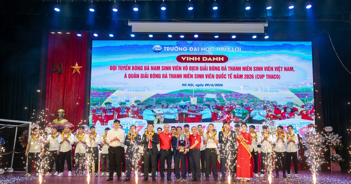 Đại học Thủy lợi vinh danh 'nhà vô địch tuyệt đối' của bóng đá sinh viên Việt Nam 2026
